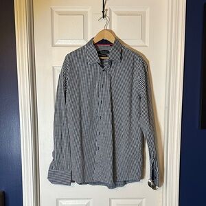 Men's Green‎ and White Checkered Shirt